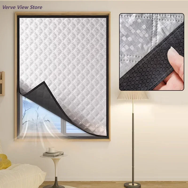Whole piece window windproof, warm, sealed, winter leak proof, waterproof, bedroom thickened,non perforated, cold proof curtains 
Whole piece window windproof, warm, sealed, winter leak proof, waterproof, bedroom thickened,non perforated, cold proof curtains