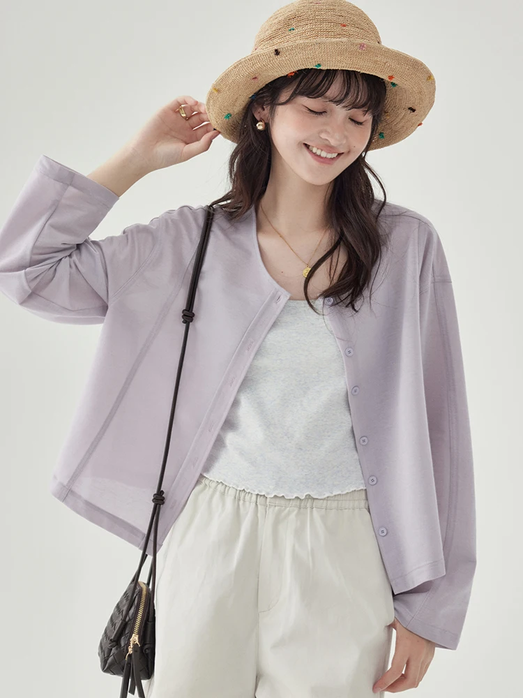 AMUU Original Gentle Purple Single-Button Long-Sleeve Women's Shirt Thin Outerwear Top Early Autumn New Arrival Skin-Friendly...
AMUU Original Gentle Purple Single-Button Long-Sleeve Women's Shirt Thin Outerwear Top Early Autumn New Arrival Skin-Friendly...
