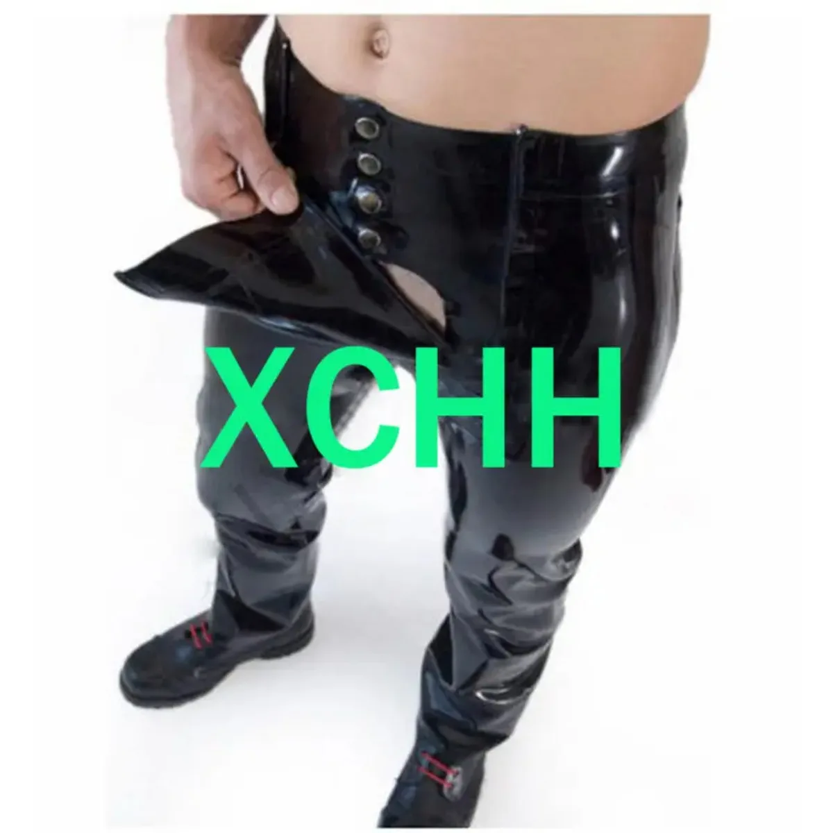 Sexy Latex Man Pants Handmade Men Trousers with Front Flat Codpiece
Sexy Latex Man Pants Handmade Men Trousers with Front Flat Codpiece