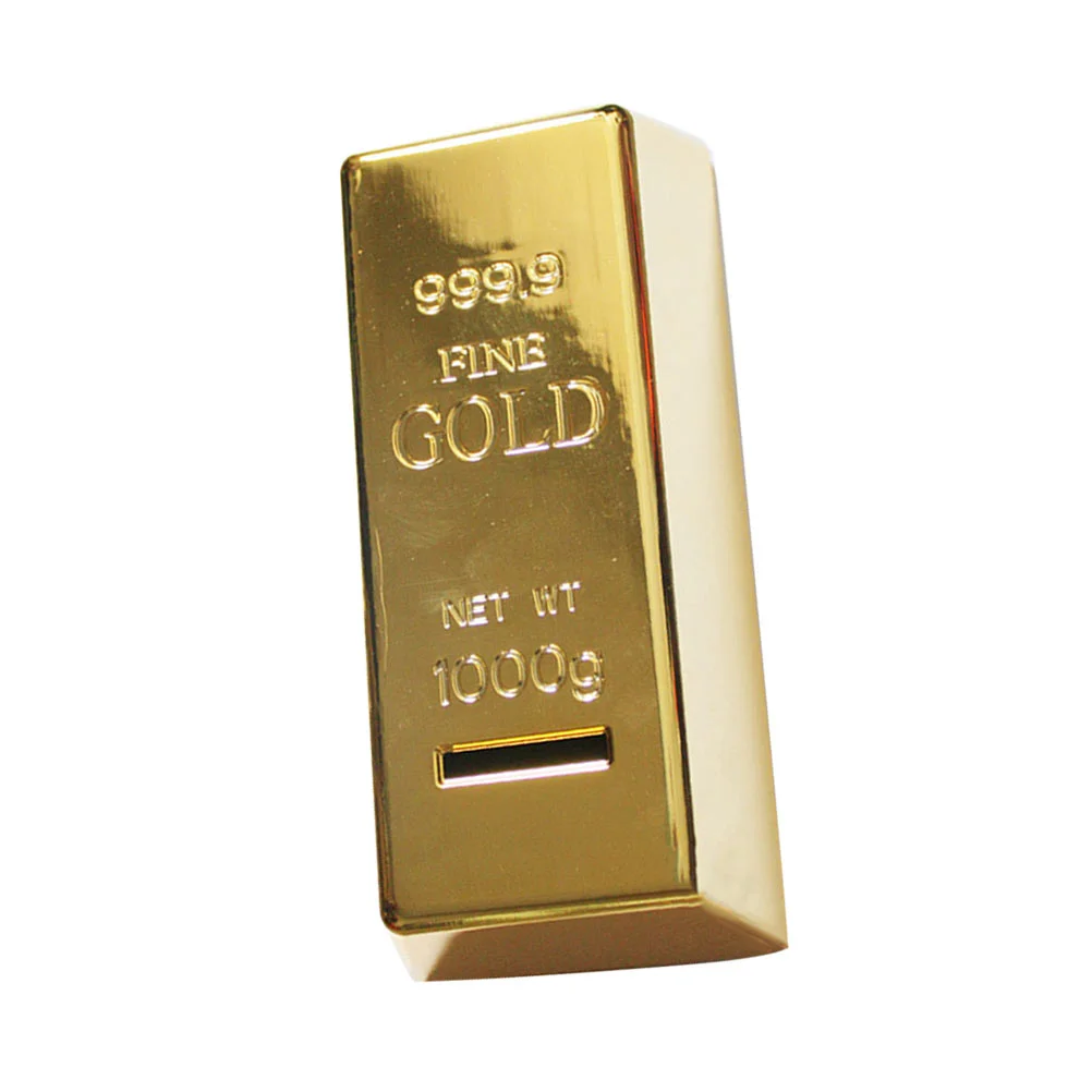 Gold Brick Piggy Bank Money Storage Jar Joke Prank Prop Fake Bar Pot Tuba Ornament Coins Child Saving Kids Statue
Gold Brick Piggy Bank Money Storage Jar Joke Prank Prop Fake Bar Pot Tuba Ornament Coins Child Saving Kids Statue