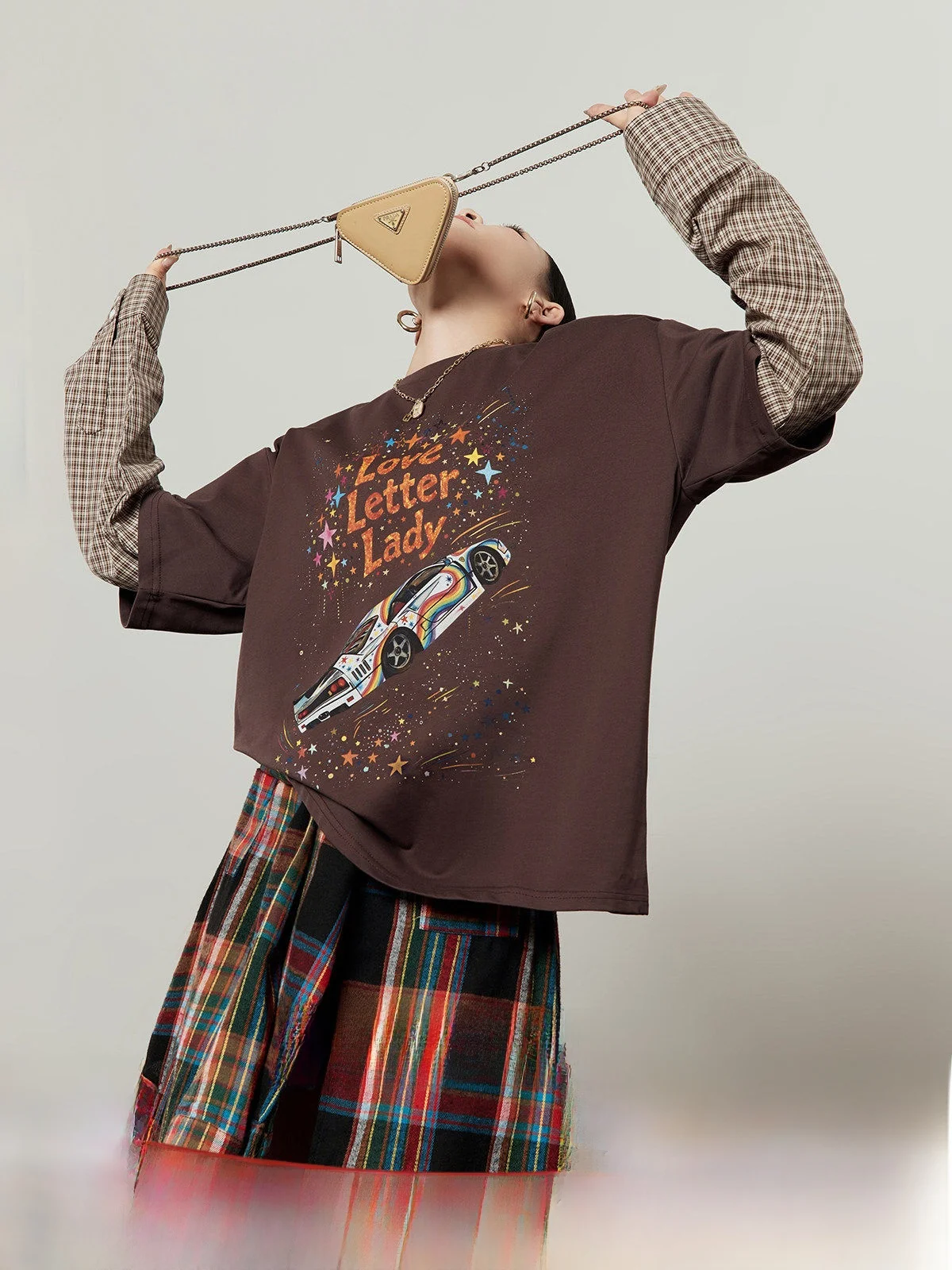 Loose Casual Long Sleeve Coffee T-Shirt Women's Spring New Style Splicing Design Comfortable Fit round Neck Printed Top
Loose Casual Long Sleeve Coffee T-Shirt Women's Spring New Style Splicing Design Comfortable Fit round Neck Printed Top