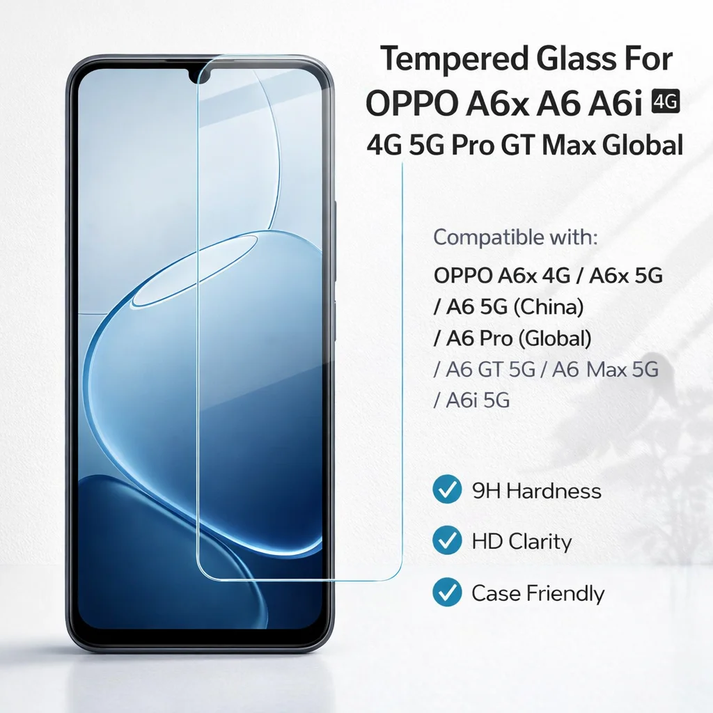 Tempered Glass For OPPO A6x A6 A6i 4G 5G Pro GT Max China Global Protector Film Anti Oil Oleophobic Coating FM0001
Tempered Glass For OPPO A6x A6 A6i 4G 5G Pro GT Max China Global Protector Film Anti Oil Oleophobic Coating FM0001
