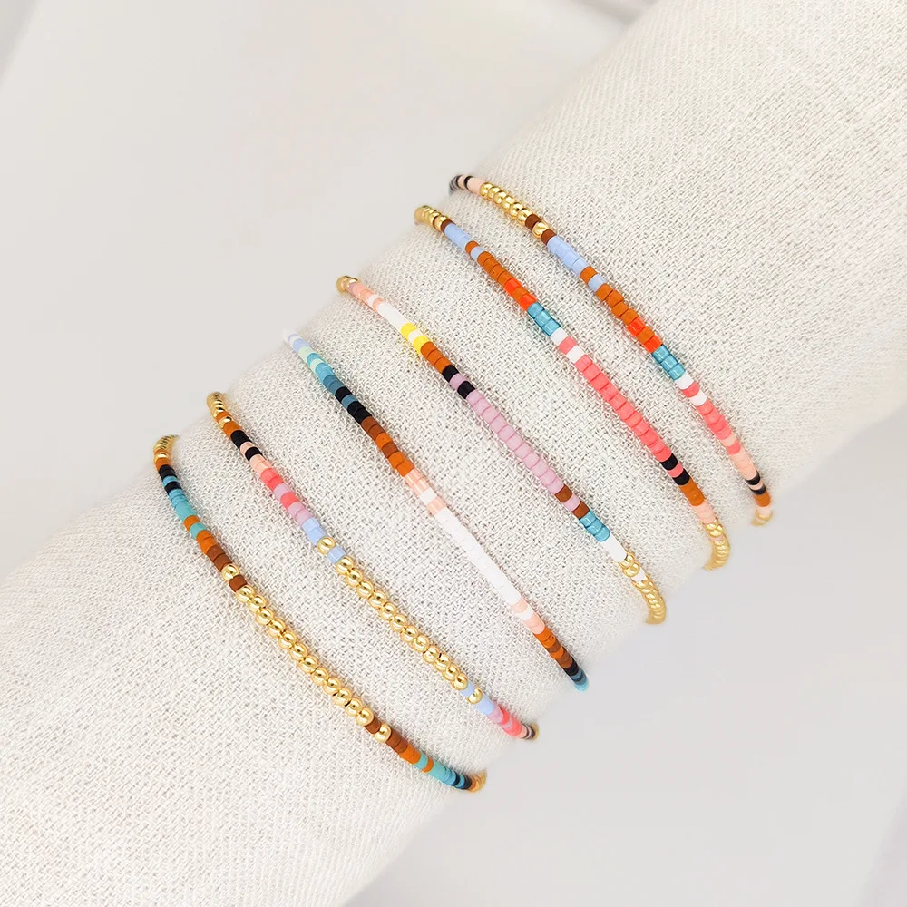 Браслет из рисовых бусин Эластичность Глаз Богемия Ручное плетение Креатив Женский тренд Простой браслет из бисера 
Браслет из рисовых бусин Эластичность Глаз Богемия Ручное плетение Креатив Женский тренд Простой браслет из бисера