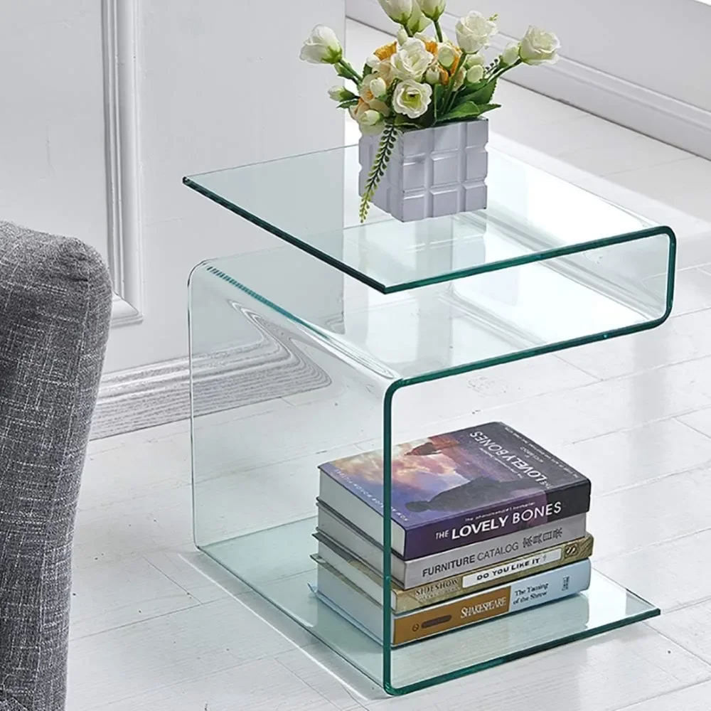 Glass Nightstand,Side Table,S-Shaped End Table for Living Room,Bedside Table for Bedroom (Clear)
Glass Nightstand,Side Table,S-Shaped End Table for Living Room,Bedside Table for Bedroom (Clear)
