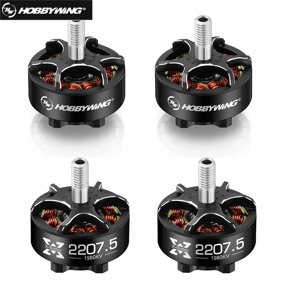 4pcs HOBBYWING XRotor 2207.5 Brushless Motor 1780KV 1980KV 6S LIPO Excellent Heat Dissipation for RC FPV Freestyle 5 Inch Drones
4pcs HOBBYWING XRotor 2207.5 Brushless Motor 1780KV 1980KV 6S LIPO Excellent Heat Dissipation for RC FPV Freestyle 5 Inch Drones