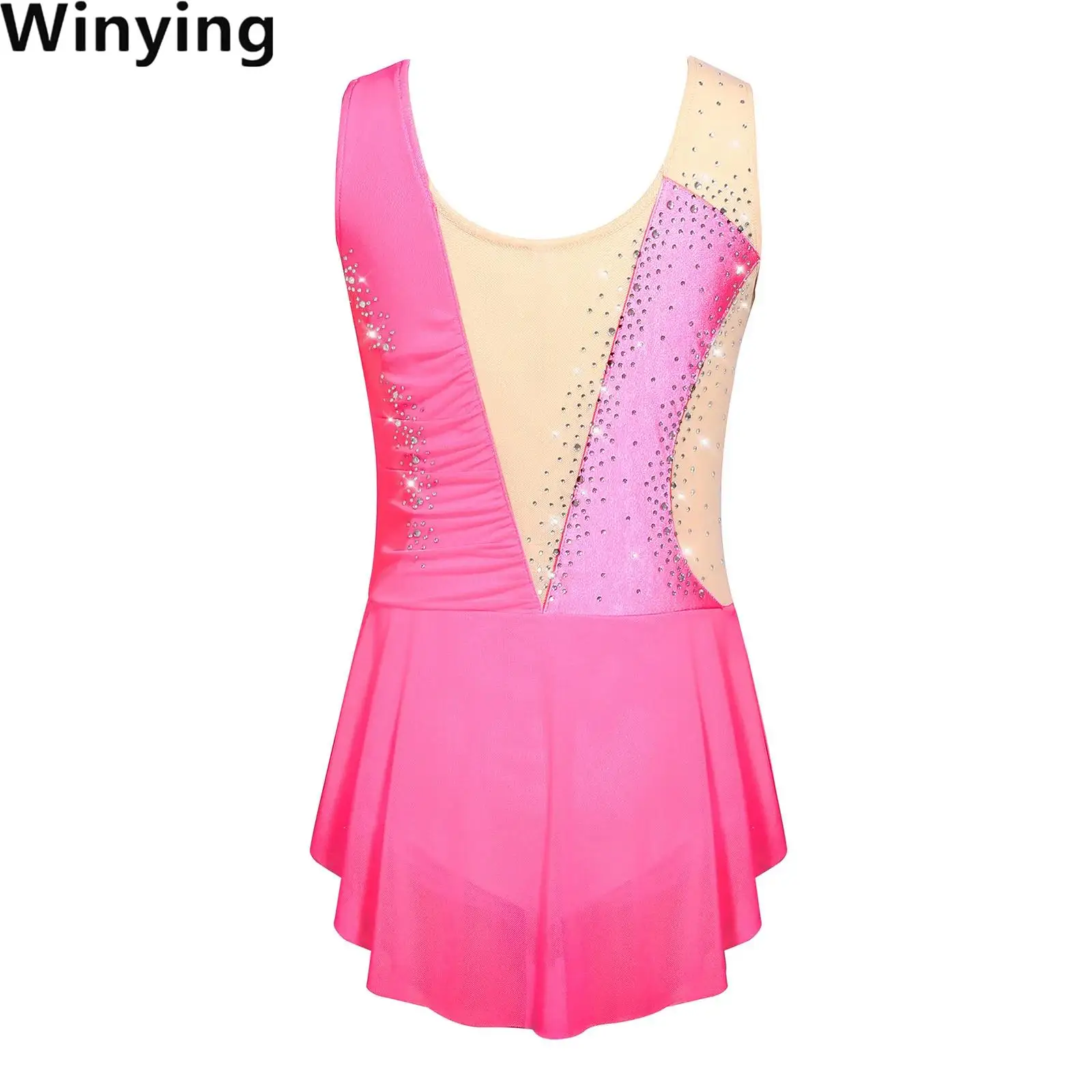 Kids Girls Ballet Figure Skating Lyrical Dance Dress Sleeveless Sparkly Rhinestones Ruched Side Slit Leotards Modern Dance Dress
Kids Girls Ballet Figure Skating Lyrical Dance Dress Sleeveless Sparkly Rhinestones Ruched Side Slit Leotards Modern Dance Dress