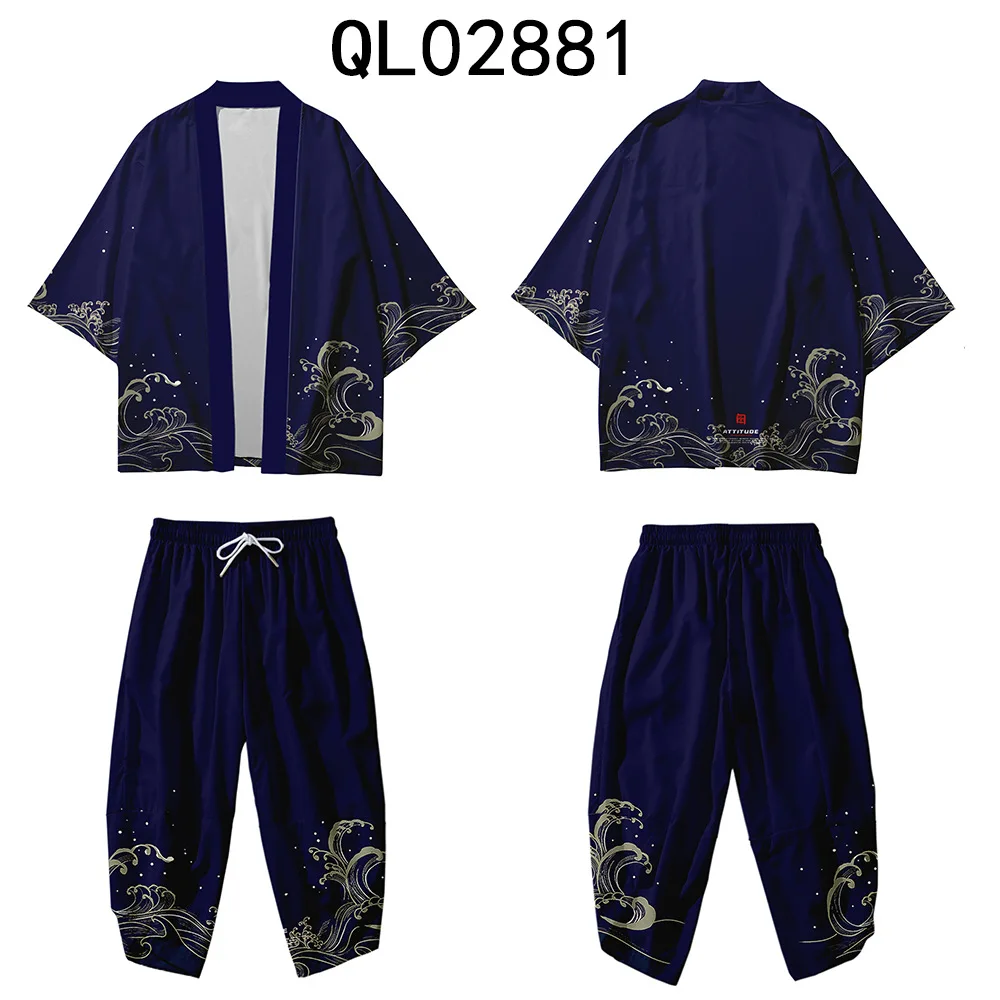Fashion Print Two-piece Suit Yukata Women Harajuku Traditional Kimono Japanese Casual Cardigan Men Cosplay Haori Asian Clothing
Fashion Print Two-piece Suit Yukata Women Harajuku Traditional Kimono Japanese Casual Cardigan Men Cosplay Haori Asian Clothing