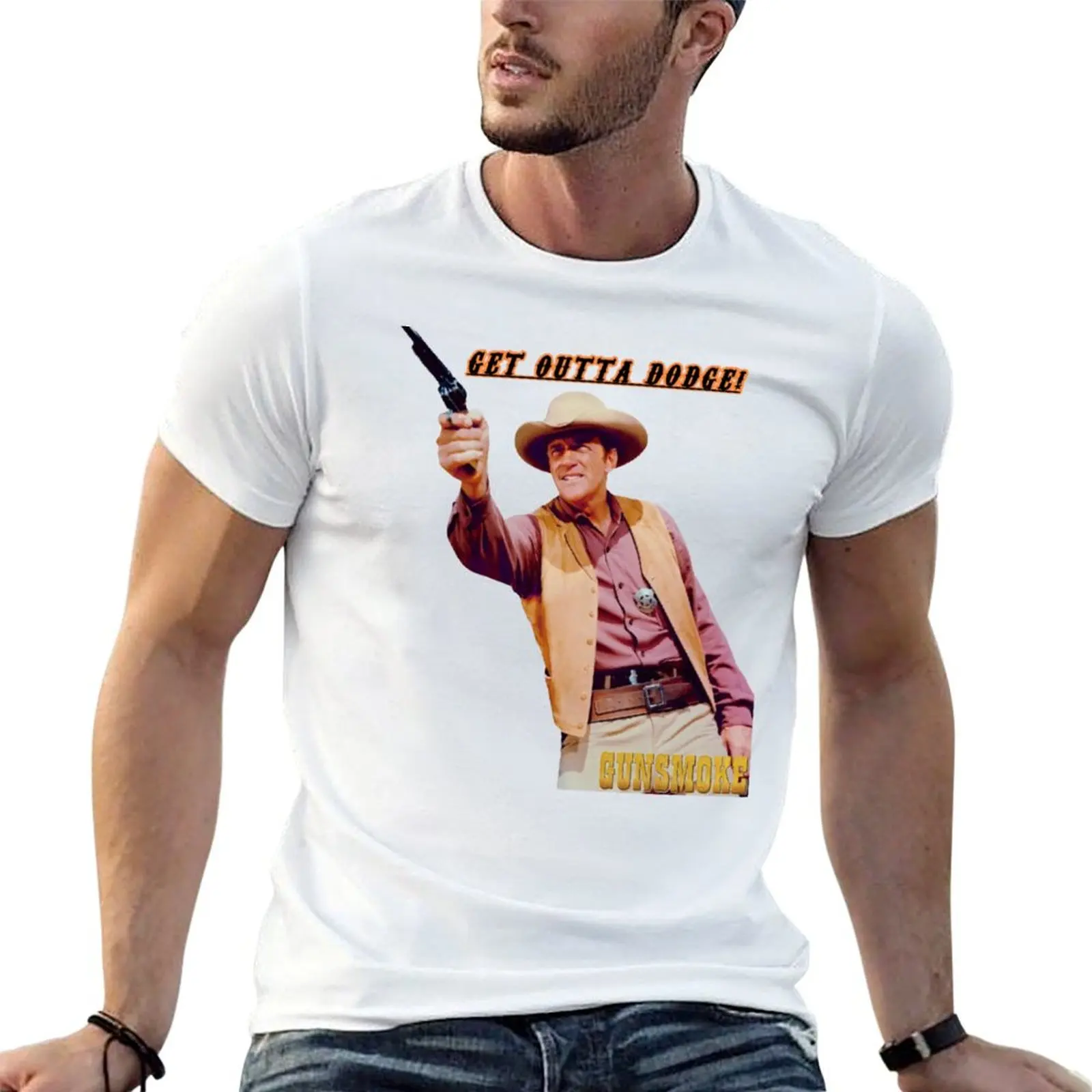 Gunsmoke - Matt Dillon - Get Outta Dodge! T-Shirt t shirt man cotton men t shirt cotton 100% t shirt personalised T-shirt
Gunsmoke - Matt Dillon - Get Outta Dodge! T-Shirt t shirt man cotton men t shirt cotton 100% t shirt personalised T-shirt