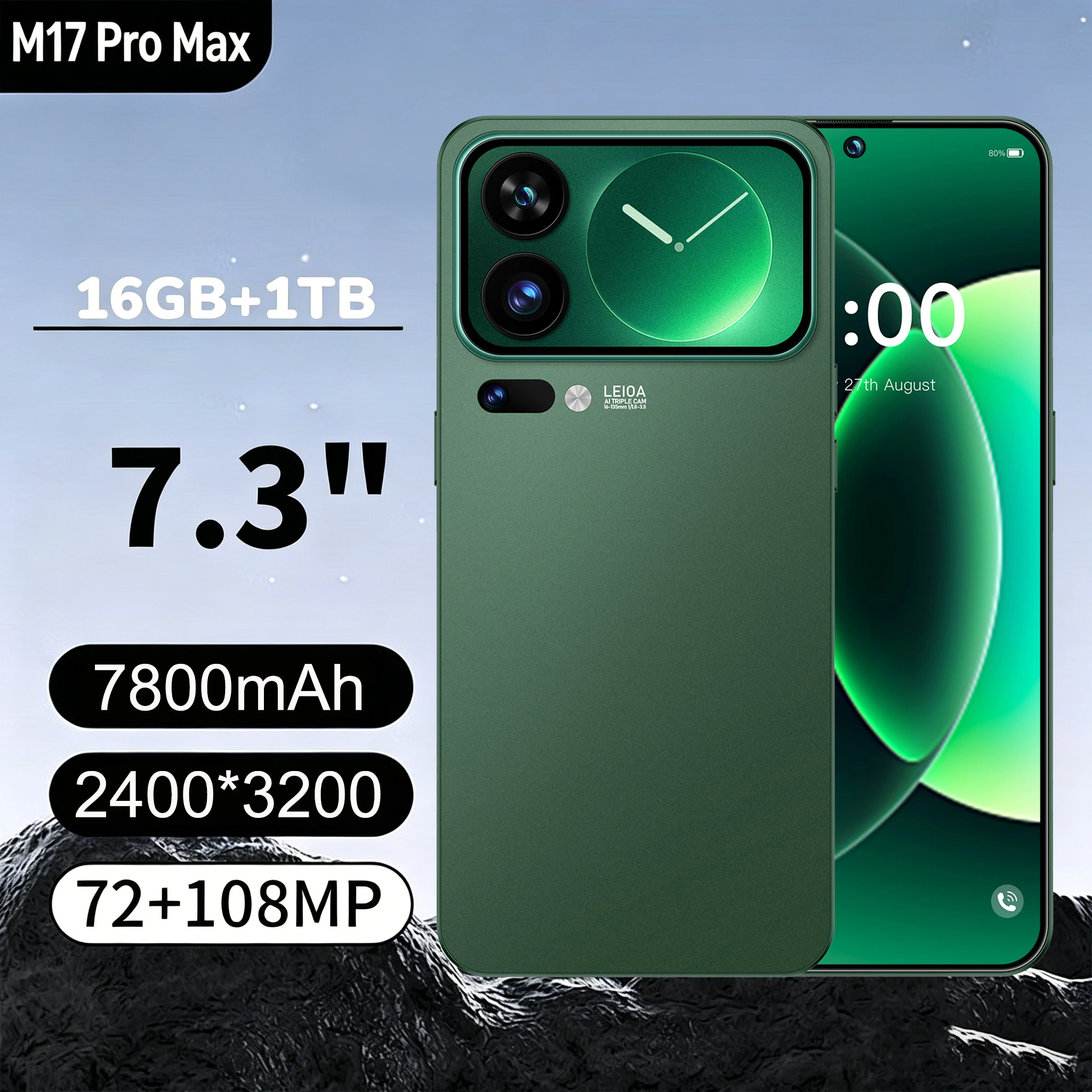 2026 Hot High Quality M17 Pro Max New Original Intelligent 4G 5G Dual Card Dual Standby System Global Version 7800mAh Battery
2026 Hot High Quality M17 Pro Max New Original Intelligent 4G 5G Dual Card Dual Standby System Global Version 7800mAh Battery