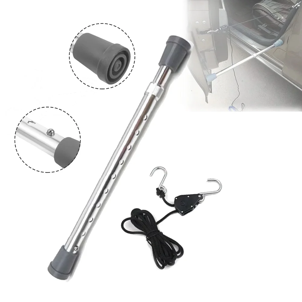 For Car Hood Prop Rod Kit Aluminum Alloy Engine Cover Support Tool with Rope Lift Up Support for Auto Body Repair