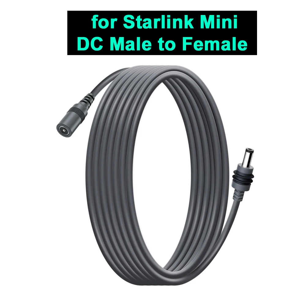 for Starlink Mini DC Male to Female Power Cable Support Max 20V/100W Power Output with Waterproof Design Plug & Play 3M/5M/10M
for Starlink Mini DC Male to Female Power Cable Support Max 20V/100W Power Output with Waterproof Design Plug & Play 3M/5M/10M