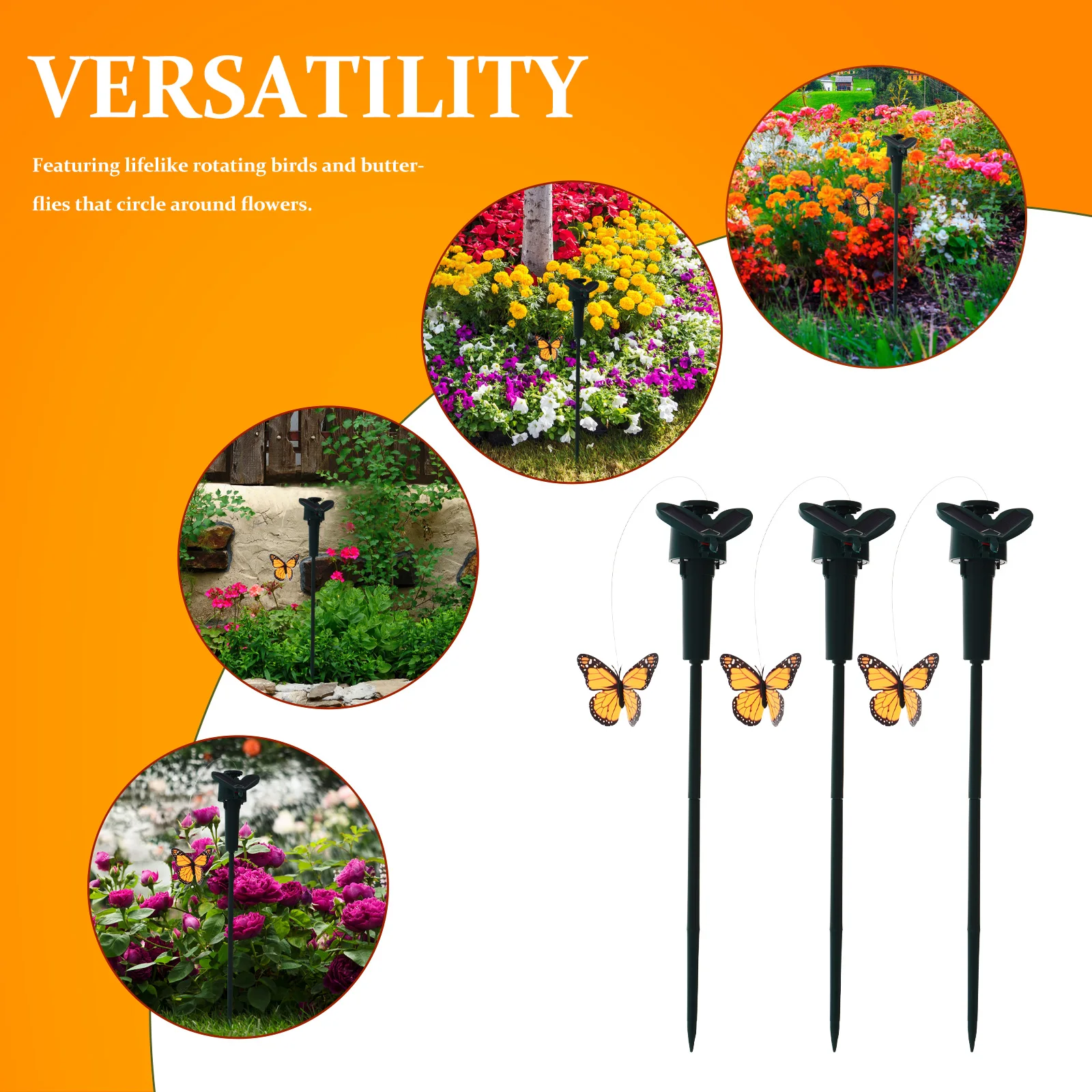 Набор из 3 декоративных садовых колышков-бабочек для улицы, имитирующих движение крыльев, аксессуары для сада
Набор из 3 декоративных садовых колышков-бабочек для улицы, имитирующих движение крыльев, аксессуары для сада