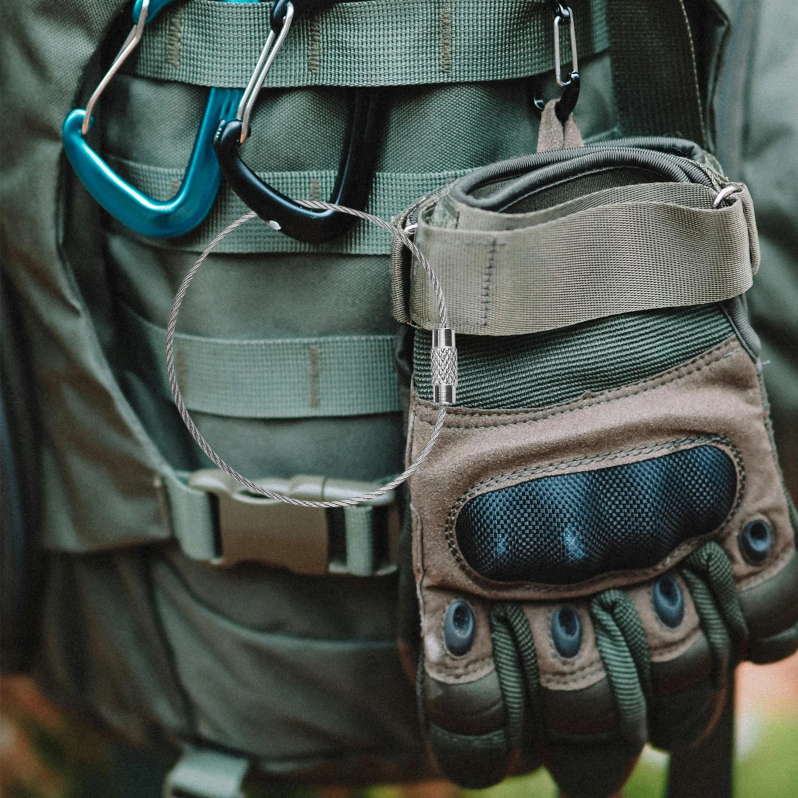 20Pcs Stainless Steel Cable Wire Rope Key Rings Large Heavy Duty Loop Keychain for Hiking Outdoor Luggage Tags
20Pcs Stainless Steel Cable Wire Rope Key Rings Large Heavy Duty Loop Keychain for Hiking Outdoor Luggage Tags