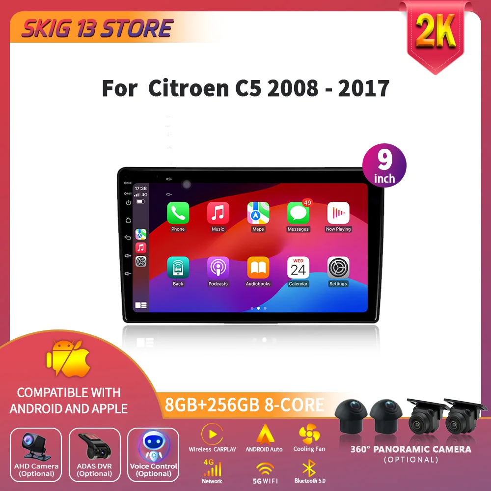 Android 14 For Citroen C5 2 2008-2017 Car Radio Multimedia GPS Navigation 4G LTE WiFi Auto Wireless Carplay Screen Stereo
Android 14 For Citroen C5 2 2008-2017 Car Radio Multimedia GPS Navigation 4G LTE WiFi Auto Wireless Carplay Screen Stereo
