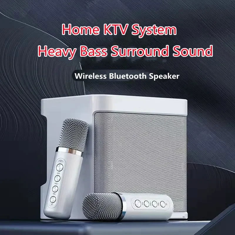 Home Karaoke System Wireless Bluetooth Speaker with Dual Microphone High Power Surround Sound Subwoofer Music Center with TF USB
Home Karaoke System Wireless Bluetooth Speaker with Dual Microphone High Power Surround Sound Subwoofer Music Center with TF USB