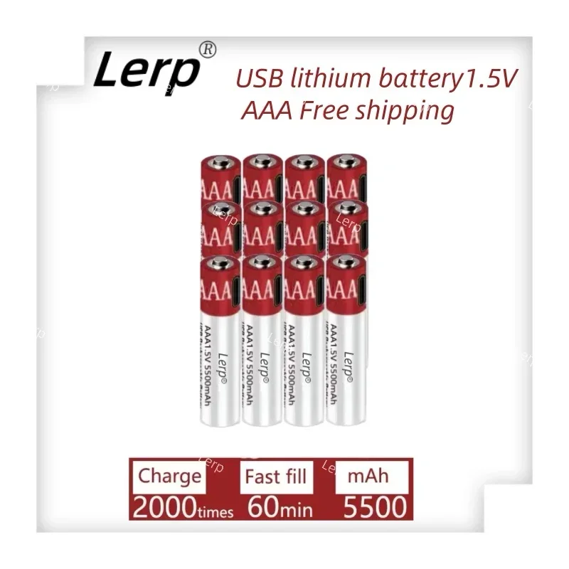 2025 Exclusive! 1.5V AAA 5500mAh USB Rechargeable Li-Ion Battery Charger—Perfect for Wireless Mice & Remotes
2025 Exclusive! 1.5V AAA 5500mAh USB Rechargeable Li-Ion Battery Charger—Perfect for Wireless Mice & Remotes