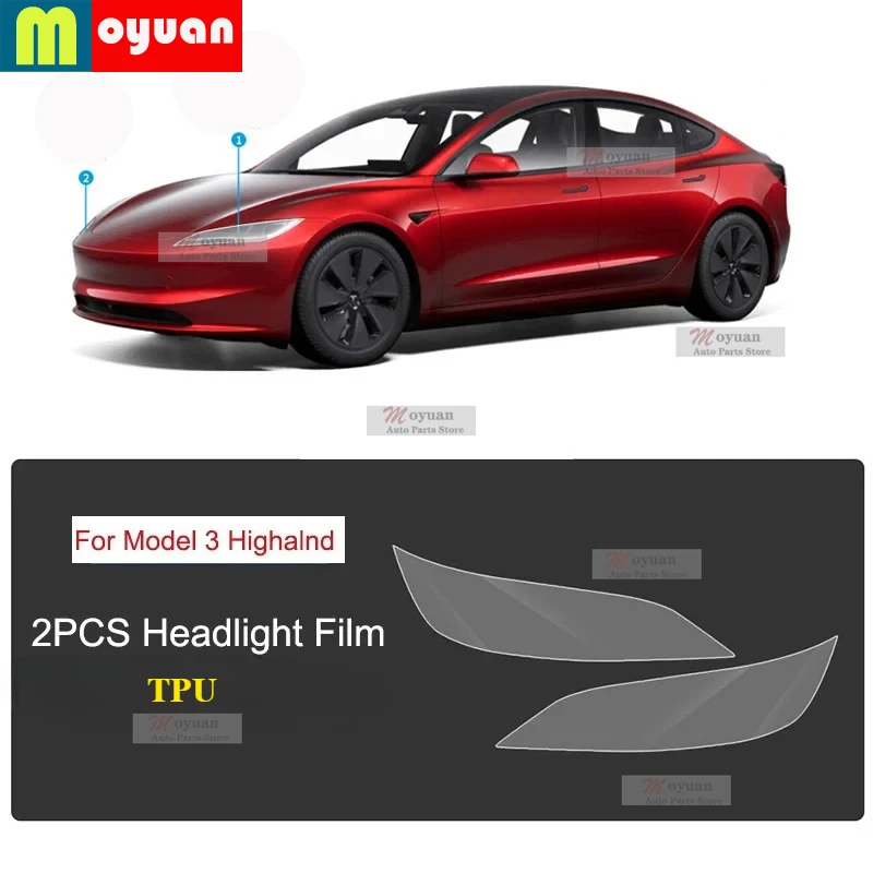 For Tesla Model 3 Highland Pre Cutting Headlight Protective Car Repair Film Headlamp TPU Transparent Blackened Films
For Tesla Model 3 Highland Pre Cutting Headlight Protective Car Repair Film Headlamp TPU Transparent Blackened Films