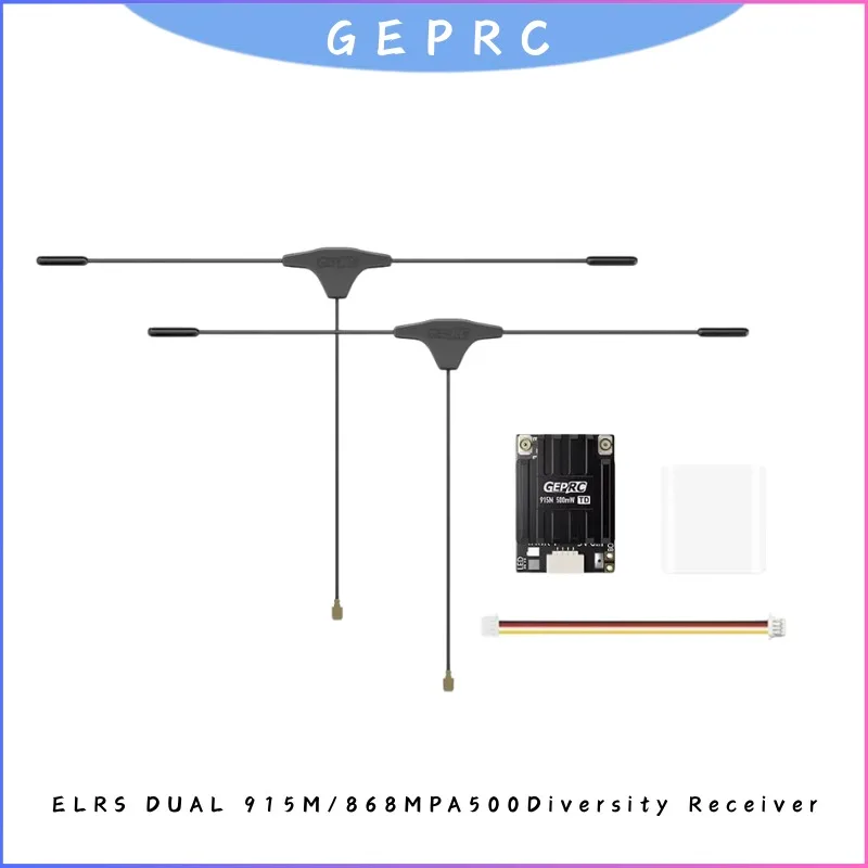GEPRC ELRS Dual Diversity Receiver 500mW, 915MHz/868MHz with PA500 Amplifier & WiFi, Alloy CNC Case for FPV Drone
GEPRC ELRS Dual Diversity Receiver 500mW, 915MHz/868MHz with PA500 Amplifier & WiFi, Alloy CNC Case for FPV Drone