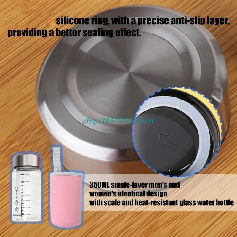 R53F 350ml Heat Resistant Glass Water Bottle With Measurement Marking Microwave Safe
R53F 350ml Heat Resistant Glass Water Bottle With Measurement Marking Microwave Safe