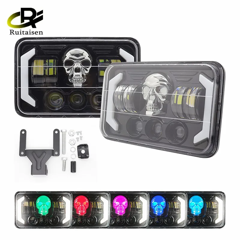 7 Inch Square Wrangler Led Work Light 60W Color Changing Skull with High and Low Beam Motorcycle Headlight For jeep Chevrolet
7 Inch Square Wrangler Led Work Light 60W Color Changing Skull with High and Low Beam Motorcycle Headlight For jeep Chevrolet