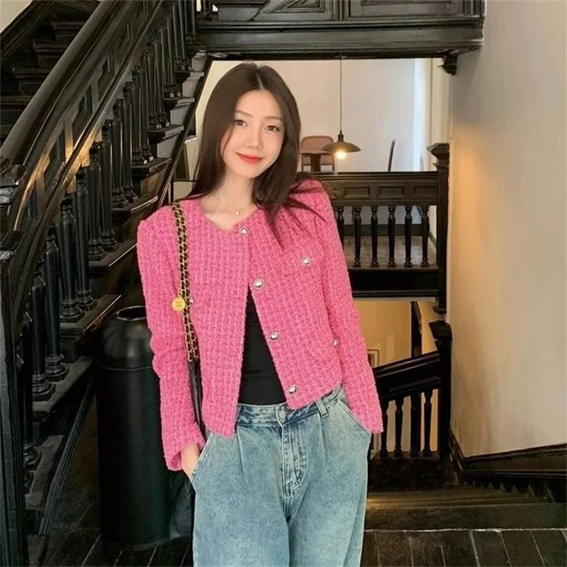 Fashion Women Jacket Coat 2025 Spring Autumn New Elegant Versatile Pink Outerwear Top Korean Women Receive High Prais
Fashion Women Jacket Coat 2025 Spring Autumn New Elegant Versatile Pink Outerwear Top Korean Women Receive High Prais