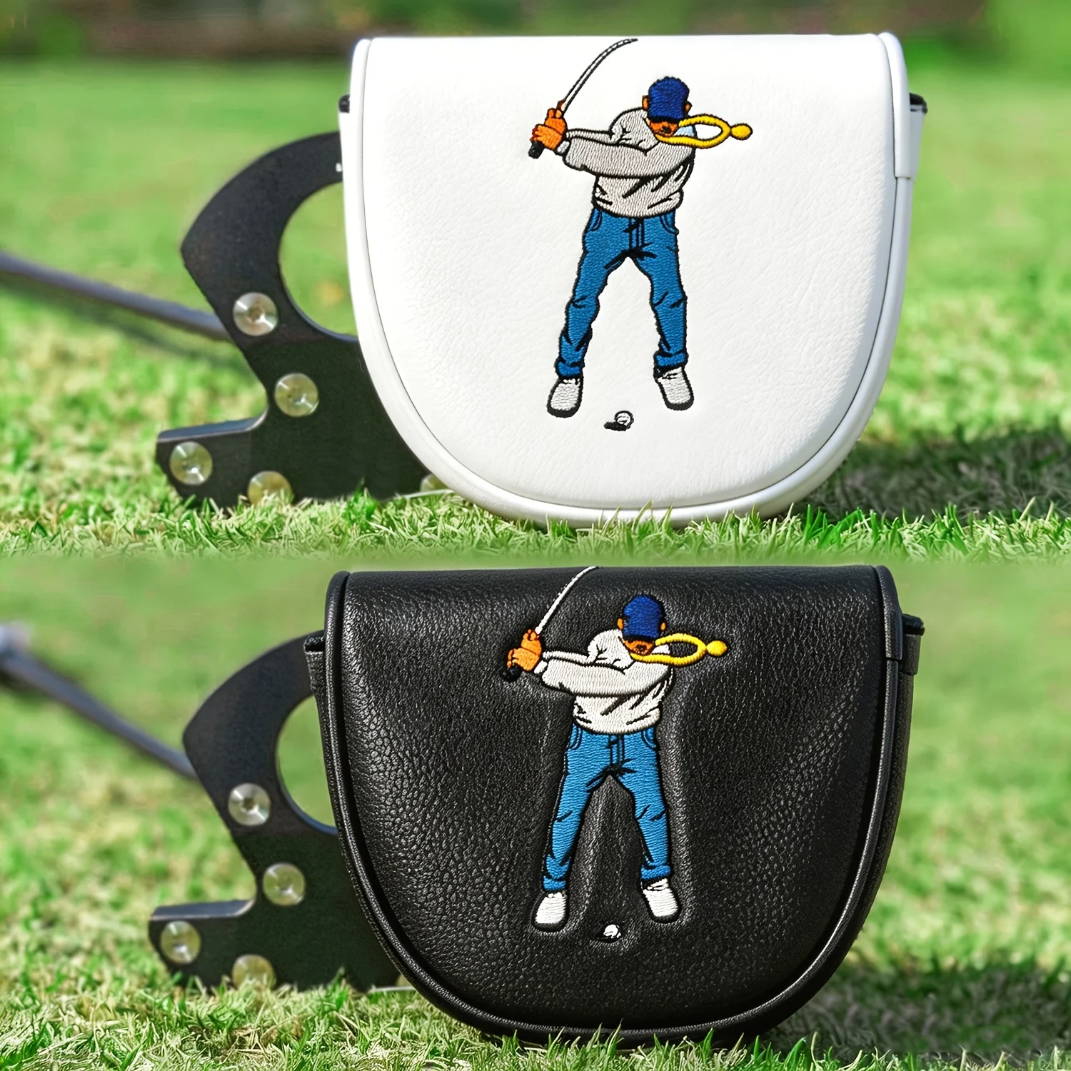 1pc High-End Embroidered Style Golf Club Head Cover, Golf Putter Cover, Golf Blade Putter Cover, Semi-Circular Putter Cover,
1pc High-End Embroidered Style Golf Club Head Cover, Golf Putter Cover, Golf Blade Putter Cover, Semi-Circular Putter Cover,