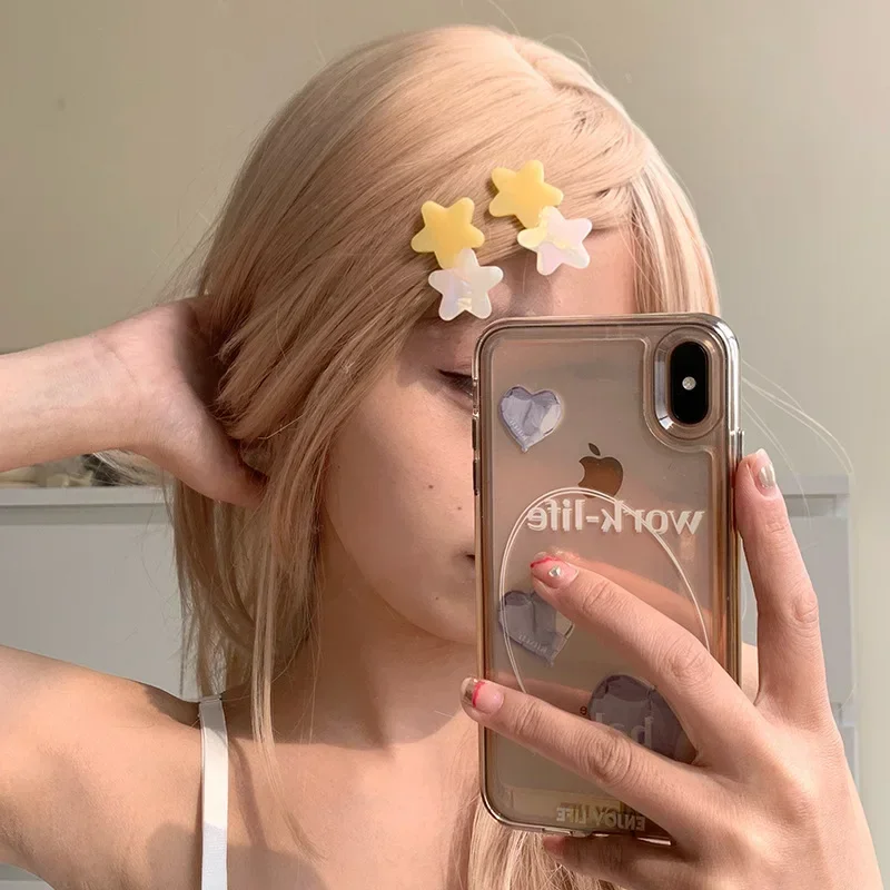 2pcs/set 2023 Summer New Korean Y2k Star Hairpin Fashion Charm Alligator Clip Punk Hair Accessories for Women Children Headdress
2pcs/set 2023 Summer New Korean Y2k Star Hairpin Fashion Charm Alligator Clip Punk Hair Accessories for Women Children Headdress
