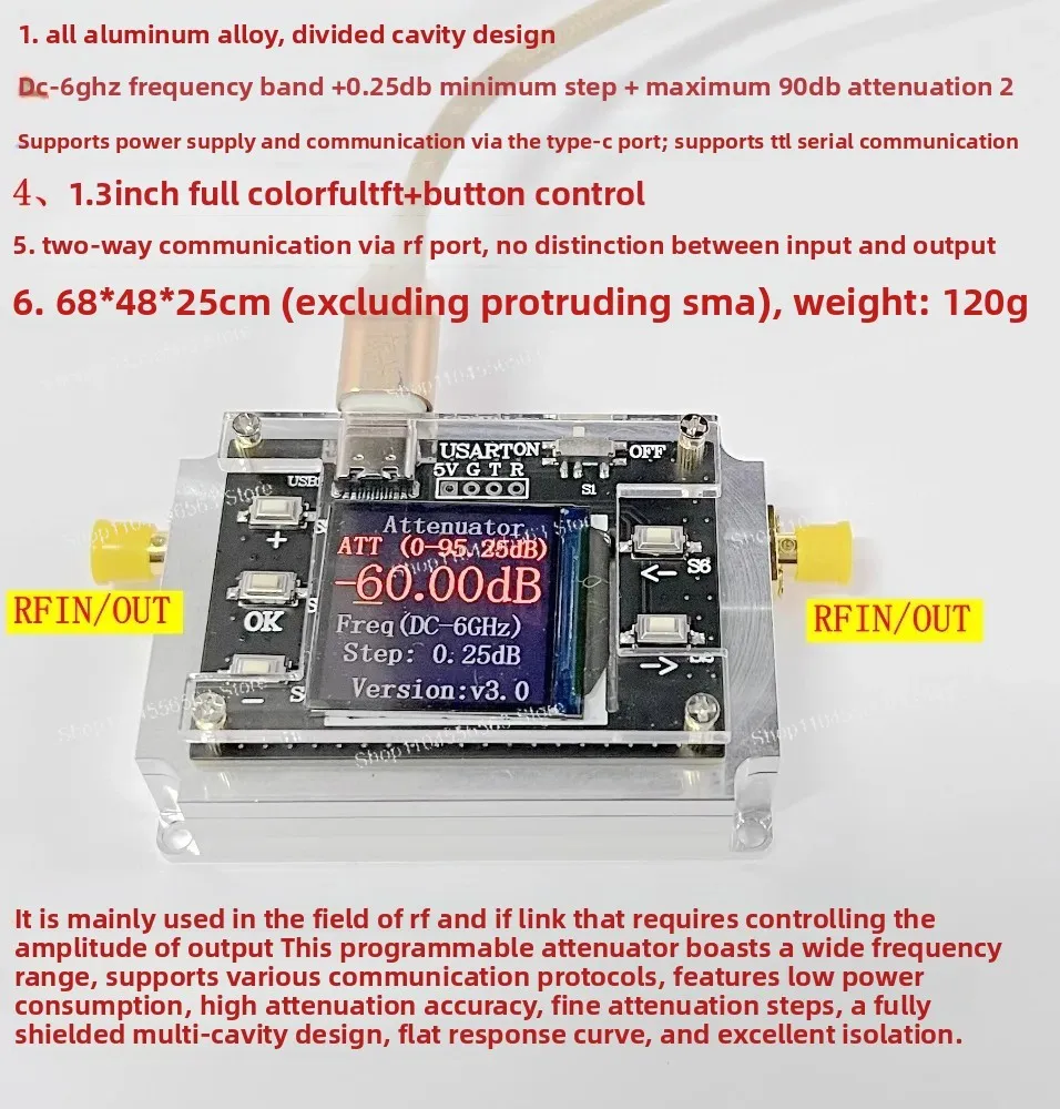 3G 6G 8G Цифровой программируемый аттенюатор 90 дБ Ступенчатый 0,25 дБ TFT-дисплей Высокая изоляция
3G 6G 8G Цифровой программируемый аттенюатор 90 дБ Ступенчатый 0,25 дБ TFT-дисплей Высокая изоляция