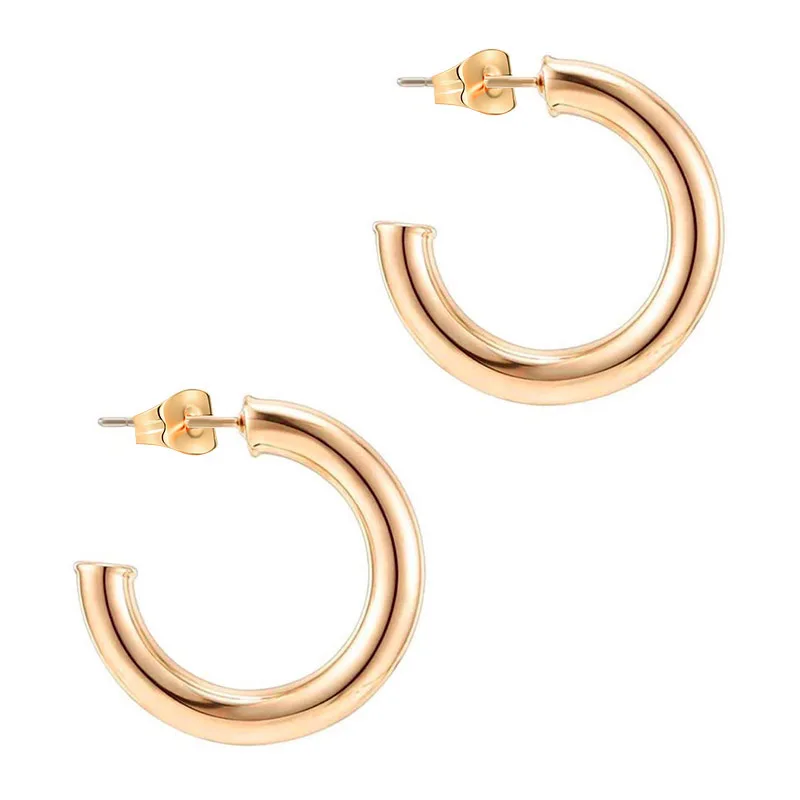 14K Gold Colored Light Weight Chunky Open Hoops Rose Gold Hoop Earrings for Women Daily Wear Stud Earring Wholesale
14K Gold Colored Light Weight Chunky Open Hoops Rose Gold Hoop Earrings for Women Daily Wear Stud Earring Wholesale