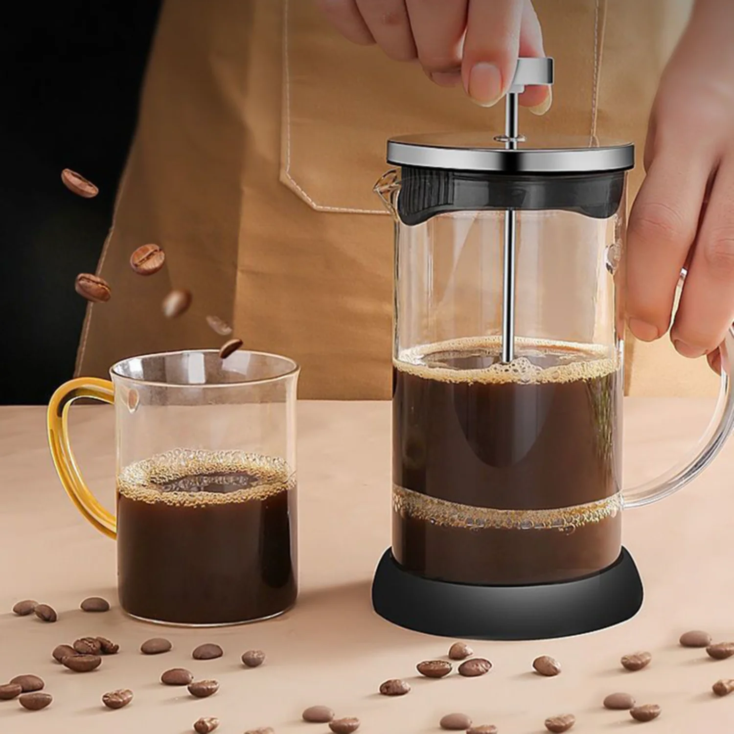 350ML-1000ML French Press Coffee Maker High Borosilicate Glass Heat-Resistant Coffee Brewer Milk Foam Frother Tea Maker Pots
350ML-1000ML French Press Coffee Maker High Borosilicate Glass Heat-Resistant Coffee Brewer Milk Foam Frother Tea Maker Pots