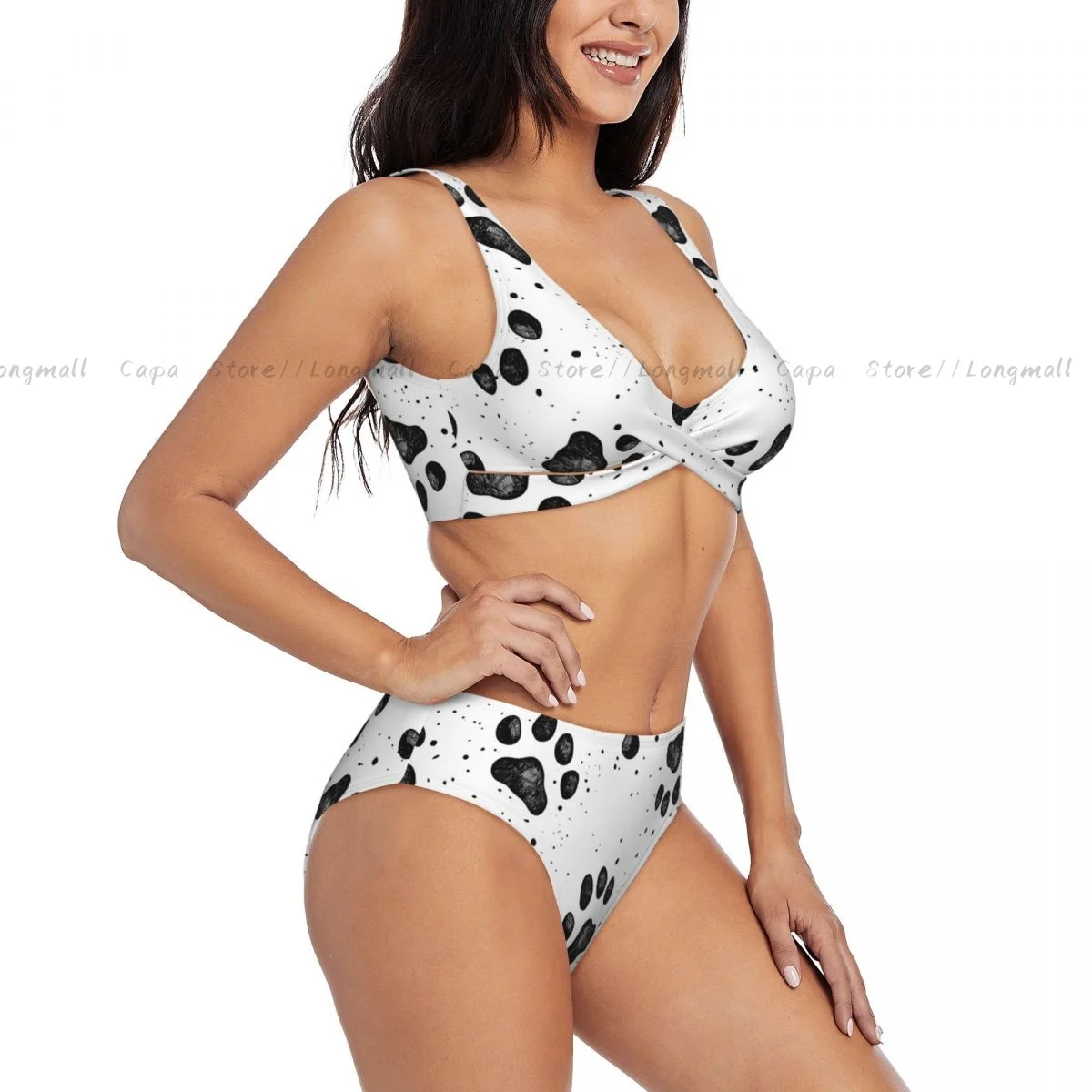 Summer Women V Neck Bikini Set Sketches Of Dog Paw Prints Swimwear Female 2 Piece Beach Swimsuit Bathing Suit
Summer Women V Neck Bikini Set Sketches Of Dog Paw Prints Swimwear Female 2 Piece Beach Swimsuit Bathing Suit