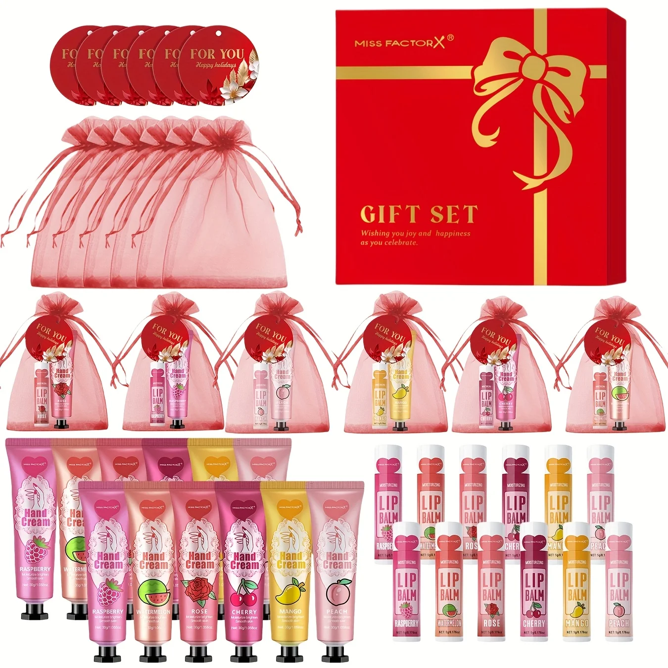12 Sets, Premium Gift Set, Wedding Thank You Favors, 6 Assorted Scents, Hand Cream And Lip Balm Kit, Long‑Lasting Moisturizing
12 Sets, Premium Gift Set, Wedding Thank You Favors, 6 Assorted Scents, Hand Cream And Lip Balm Kit, Long‑Lasting Moisturizing