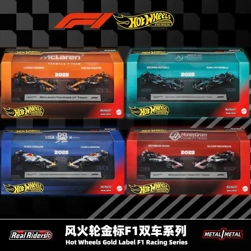 Assorted Original Mattel Hot Wheels Premium 1/64 -AMG Red Bull F1 Maclaren Hass Care Model Formula One Team 2-Pack 1:64 JMM89
Assorted Original Mattel Hot Wheels Premium 1/64 -AMG Red Bull F1 Maclaren Hass Care Model Formula One Team 2-Pack 1:64 JMM89