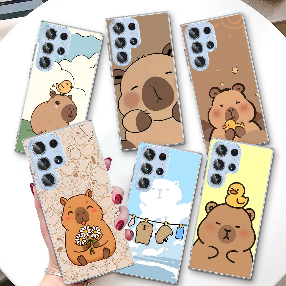 Cartoon Cute Capybara Case for Samsung Galaxy S26 S25 Edge S22 S23 S24 S20 Ultra S21 FE S10 Plus Transparent TPU Phone Cover
Cartoon Cute Capybara Case for Samsung Galaxy S26 S25 Edge S22 S23 S24 S20 Ultra S21 FE S10 Plus Transparent TPU Phone Cover
