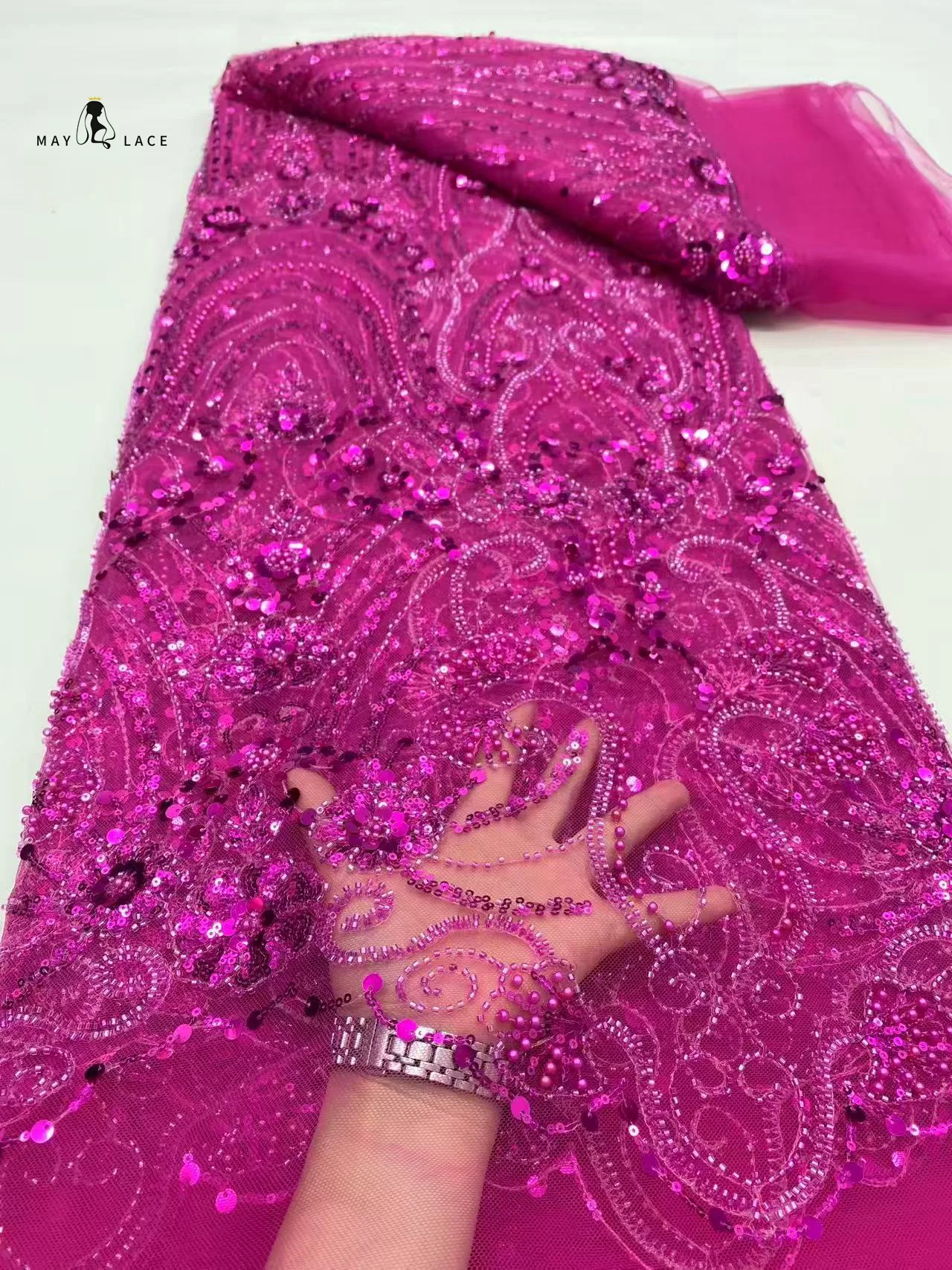 2025 African High Quality Groom Lace Fabric Latest French Net Sequin Fabric Sewing Embroidered Lace in Tulle Nigeria Fabrics
2025 African High Quality Groom Lace Fabric Latest French Net Sequin Fabric Sewing Embroidered Lace in Tulle Nigeria Fabrics