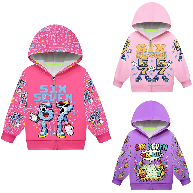 Куртка-пиджак для девочек Six Seven 67 Fashion, детская верхняя одежда, куртка на молнии с капюшоном для мальчиков, мультяшный принт, детская одежда
Куртка-пиджак для девочек Six Seven 67 Fashion, детская верхняя одежда, куртка на молнии с капюшоном для мальчиков, мультяшный принт, детская одежда