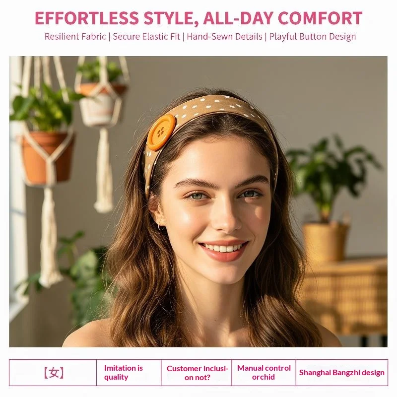 Summer Dopamine Large Button Wave Dot Headband Fashionable Ins Style Elastic Headband Colorful Hair Accessories For Women Girls
Summer Dopamine Large Button Wave Dot Headband Fashionable Ins Style Elastic Headband Colorful Hair Accessories For Women Girls