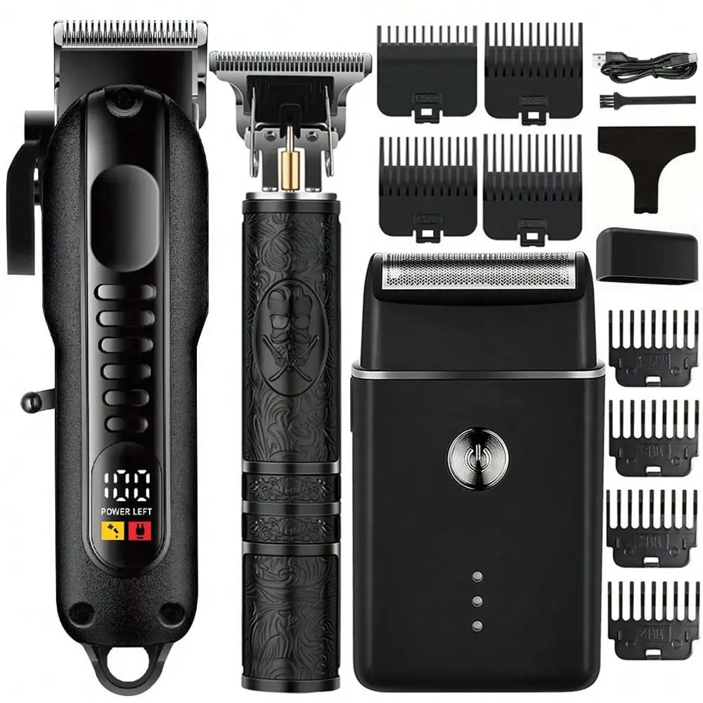 Rechargeable Professional Men’s Grooming Kit, Hair Clipper with Digital Display & Lithium Battery, Precision Trimming & Styling Tool, Includes Limit Comb, Ideal Holiday Gift
Rechargeable Professional Men’s Grooming Kit, Hair Clipper with Digital Display & Lithium Battery, Precision Trimming & Styling Tool, Includes Limit Comb, Ideal Holiday Gift