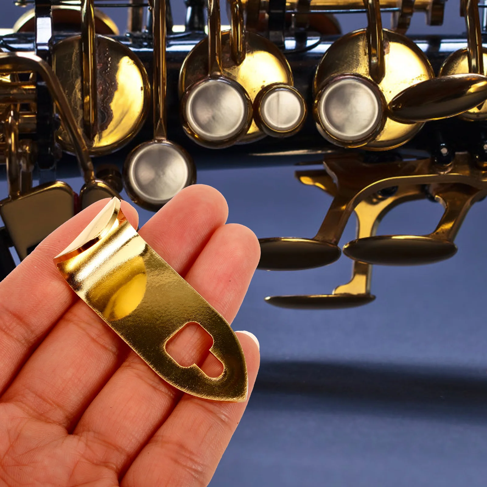 Alto Tenor Saxophone Thumb Rest Metal Hook Replacement Support Comfortable Finger Stability Performance Saxophone Thumb Rest