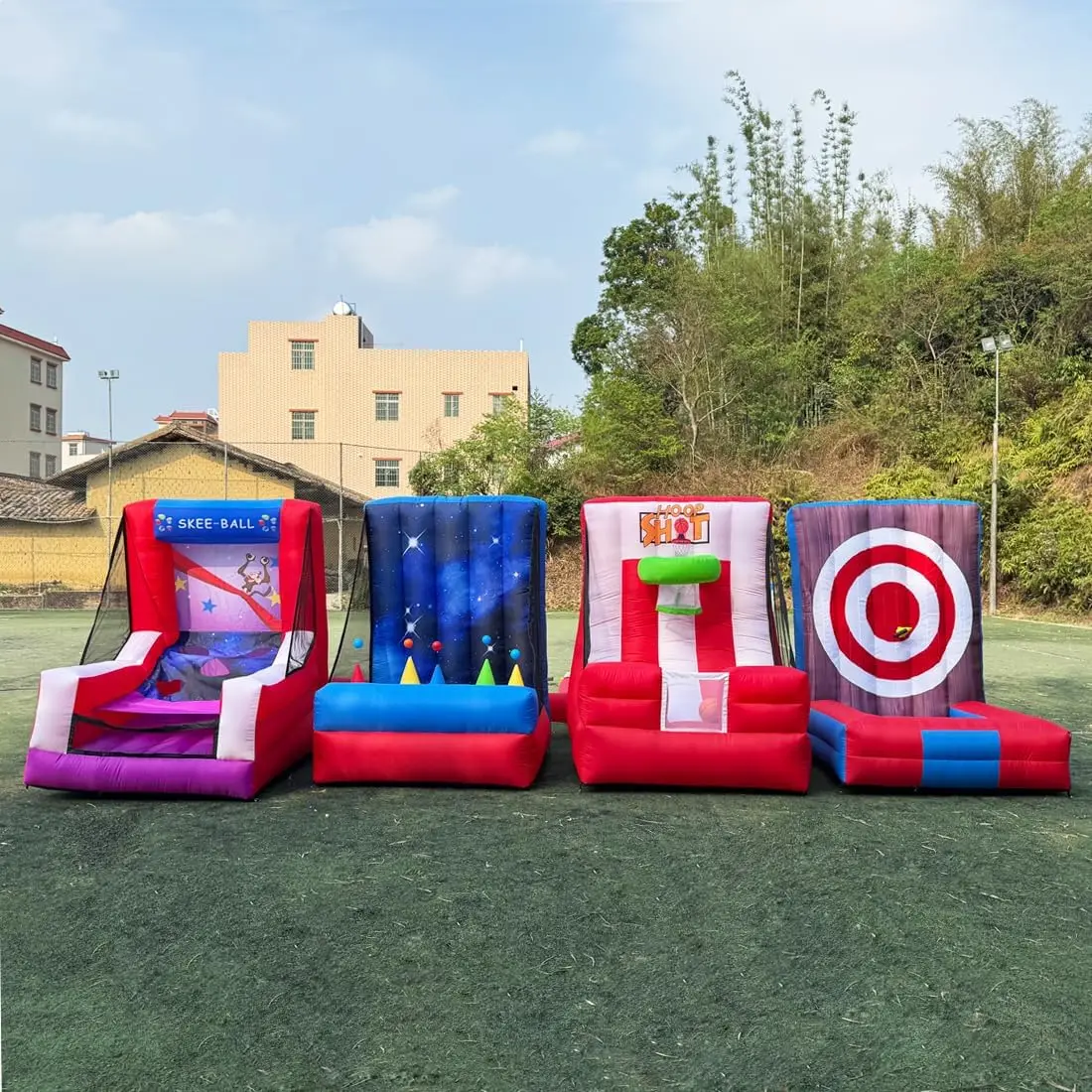 Fast shipping 4 in1 Inflatable Sports Combo for Water Park Shootout Basketball Dart Throw Fun good for kids and adult outdoor
Fast shipping 4 in1 Inflatable Sports Combo for Water Park Shootout Basketball Dart Throw Fun good for kids and adult outdoor