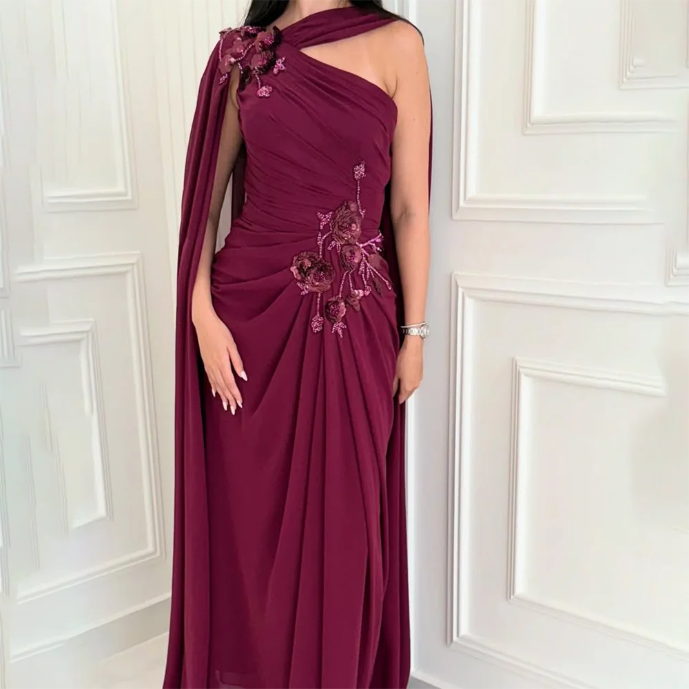 Burgundy Evening Dress One Shoulder Applique Pleat Chiffon Prom Dresses for Women 2026 Formal Party Gowns Customized
Burgundy Evening Dress One Shoulder Applique Pleat Chiffon Prom Dresses for Women 2026 Formal Party Gowns Customized