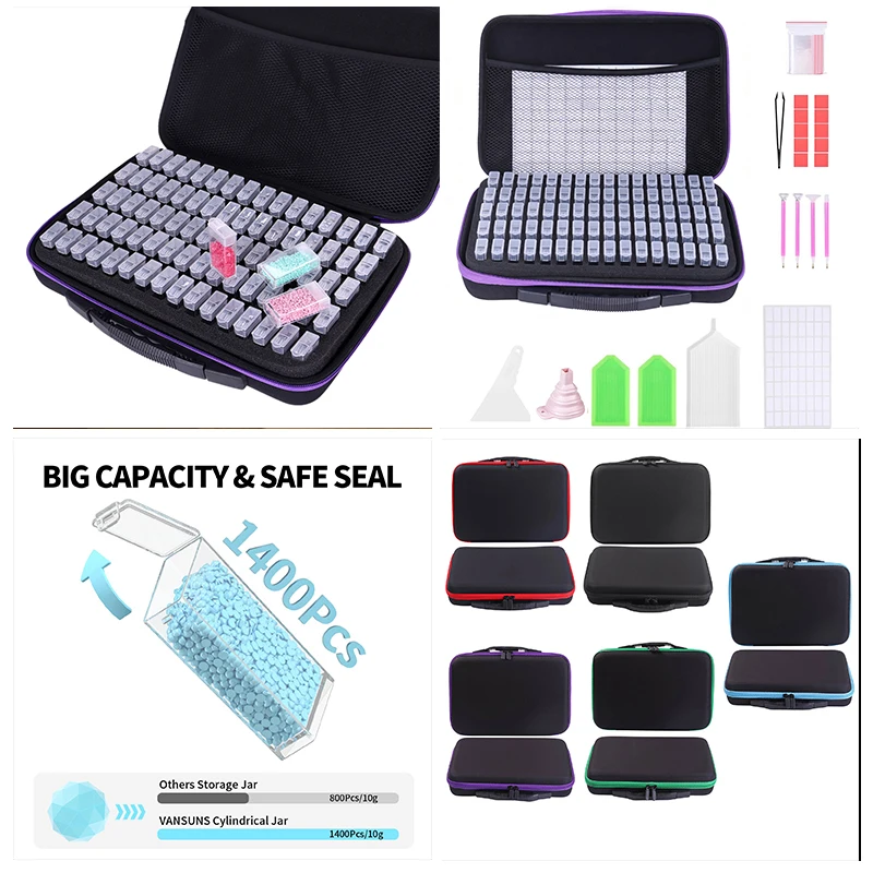 Diamond Painting Storage Containers Kits, Bead Storage Boxes for Diamond Painting Accessories and Tools, 80 Square Bottles
Diamond Painting Storage Containers Kits, Bead Storage Boxes for Diamond Painting Accessories and Tools, 80 Square Bottles