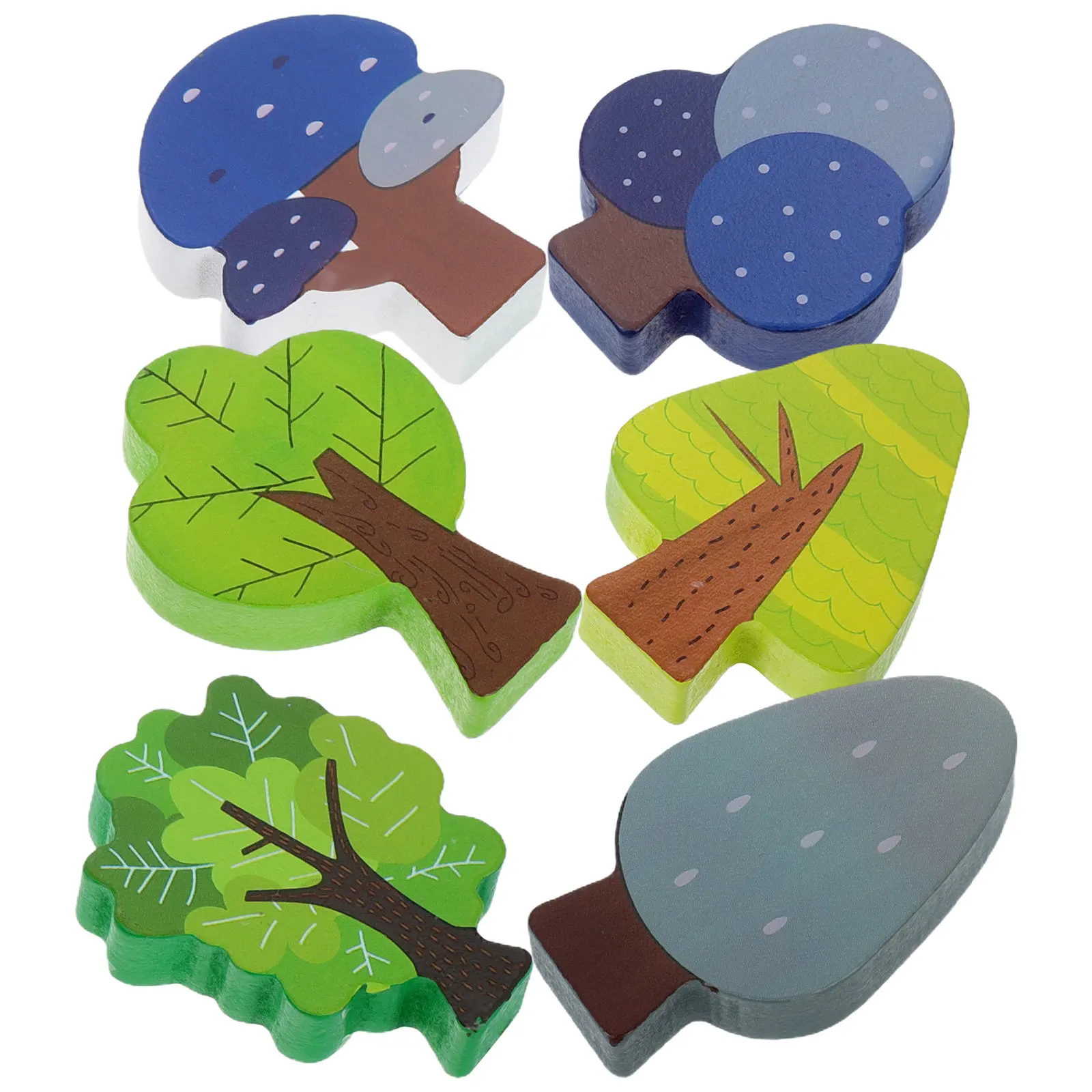 6Pcs Vividly Painted Wooden Trees for Train Track Sets Natural Wood Miniature Railway Decorative Accessories Enhance Forest
6Pcs Vividly Painted Wooden Trees for Train Track Sets Natural Wood Miniature Railway Decorative Accessories Enhance Forest