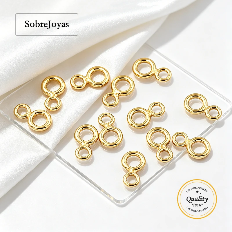 14K Gold Filled Closed Eye Ring Small Eye Connector Infinity Link DIY Jewelry Findings for Crafters
14K Gold Filled Closed Eye Ring Small Eye Connector Infinity Link DIY Jewelry Findings for Crafters