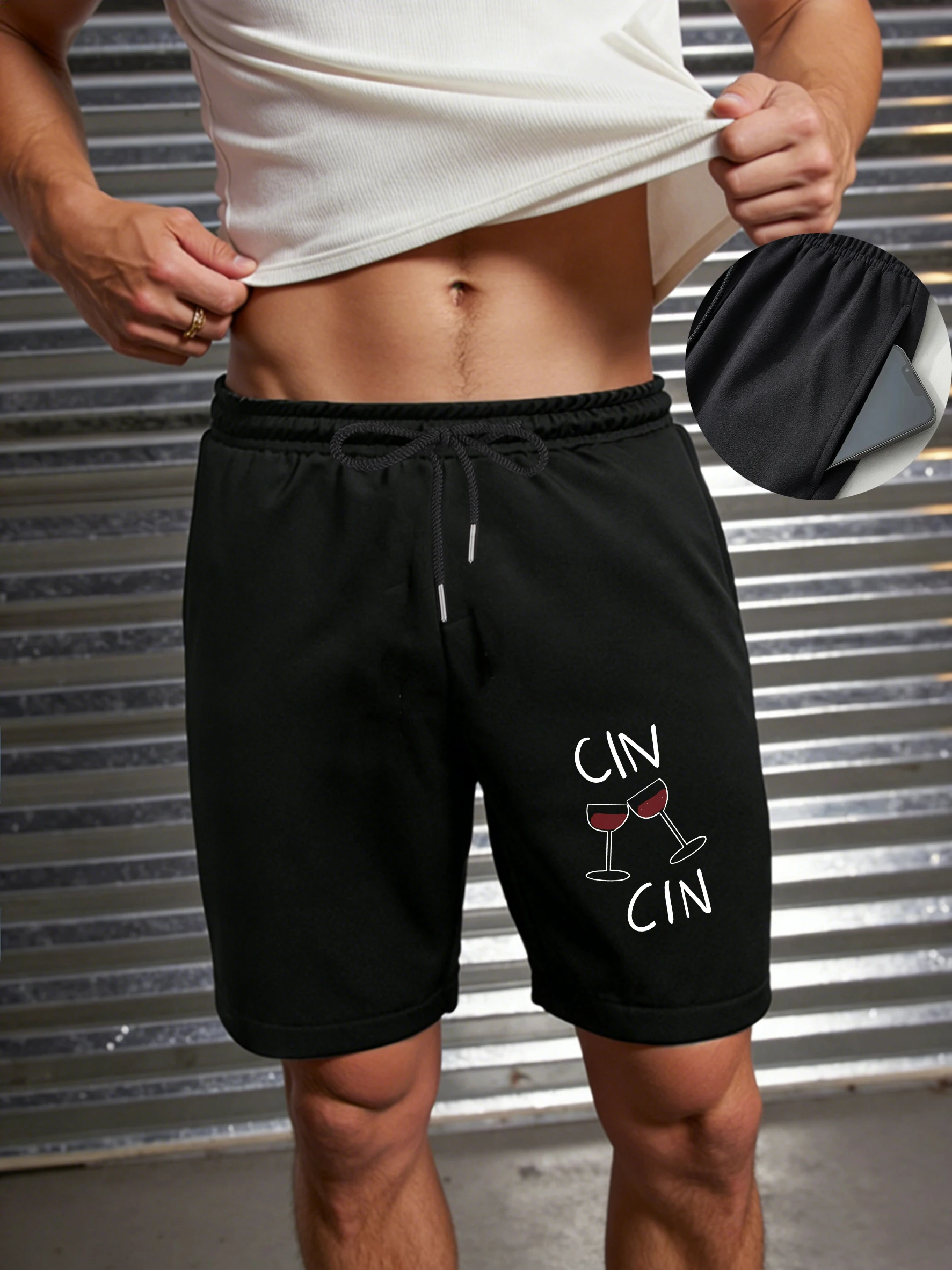 Cin Goblet Print Men'S Shorts Summer Elasticity Pants Black Gym Streetwear Breathable Wide Leg Loose Unisex Swimming Trunks
Cin Goblet Print Men'S Shorts Summer Elasticity Pants Black Gym Streetwear Breathable Wide Leg Loose Unisex Swimming Trunks