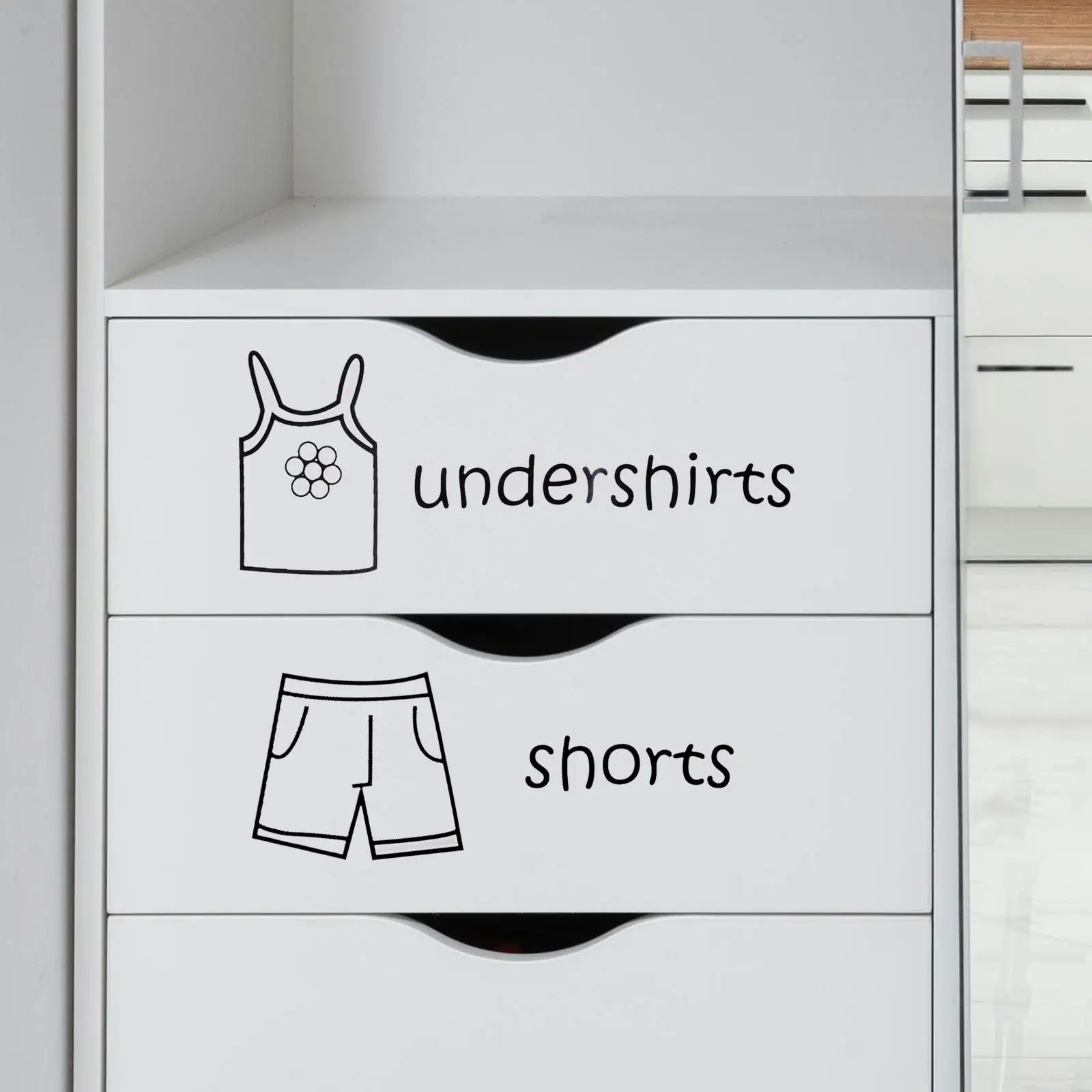 Clothing Classification Clothes Drawer Stickers Wardrobes Label Dresser Sort Applique Dresser Clothing Organizer Decal home deco 
Clothing Classification Clothes Drawer Stickers Wardrobes Label Dresser Sort Applique Dresser Clothing Organizer Decal home deco