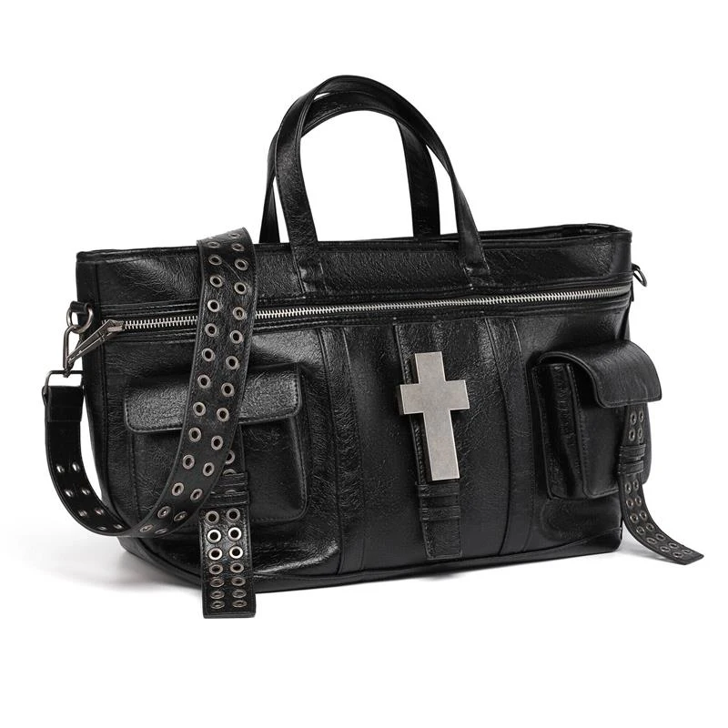 Y2k Cross Pendant Retro Handbag Cool Black Motorcycle Bag Multi-pocket Large Capacity Crossbody Bag Belt Buckle Shoulder Bag
Y2k Cross Pendant Retro Handbag Cool Black Motorcycle Bag Multi-pocket Large Capacity Crossbody Bag Belt Buckle Shoulder Bag