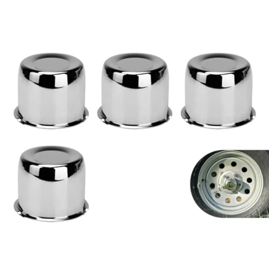 4PCS Trailer Wheel Center Caps, 3.19" Push Through Chrome Centers Caps for Rims, Silver Carbon Steel Closed-End Center Bore Pus
4PCS Trailer Wheel Center Caps, 3.19" Push Through Chrome Centers Caps for Rims, Silver Carbon Steel Closed-End Center Bore Pus