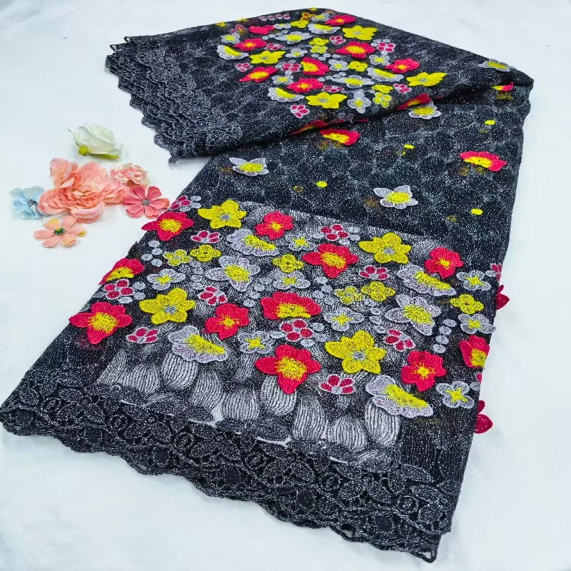 5 Yard African 3D Applique Embroidery Tulle Mesh Guipure Lace Fabric 2026 High Quality Nigeria Lace Fabric for Party Women Dress
5 Yard African 3D Applique Embroidery Tulle Mesh Guipure Lace Fabric 2026 High Quality Nigeria Lace Fabric for Party Women Dress