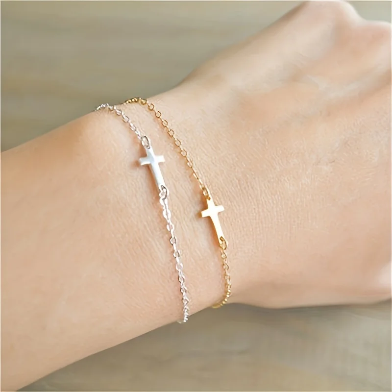 1/2 Simple and Stylish Cross Bracelet
1/2 Simple and Stylish Cross Bracelet